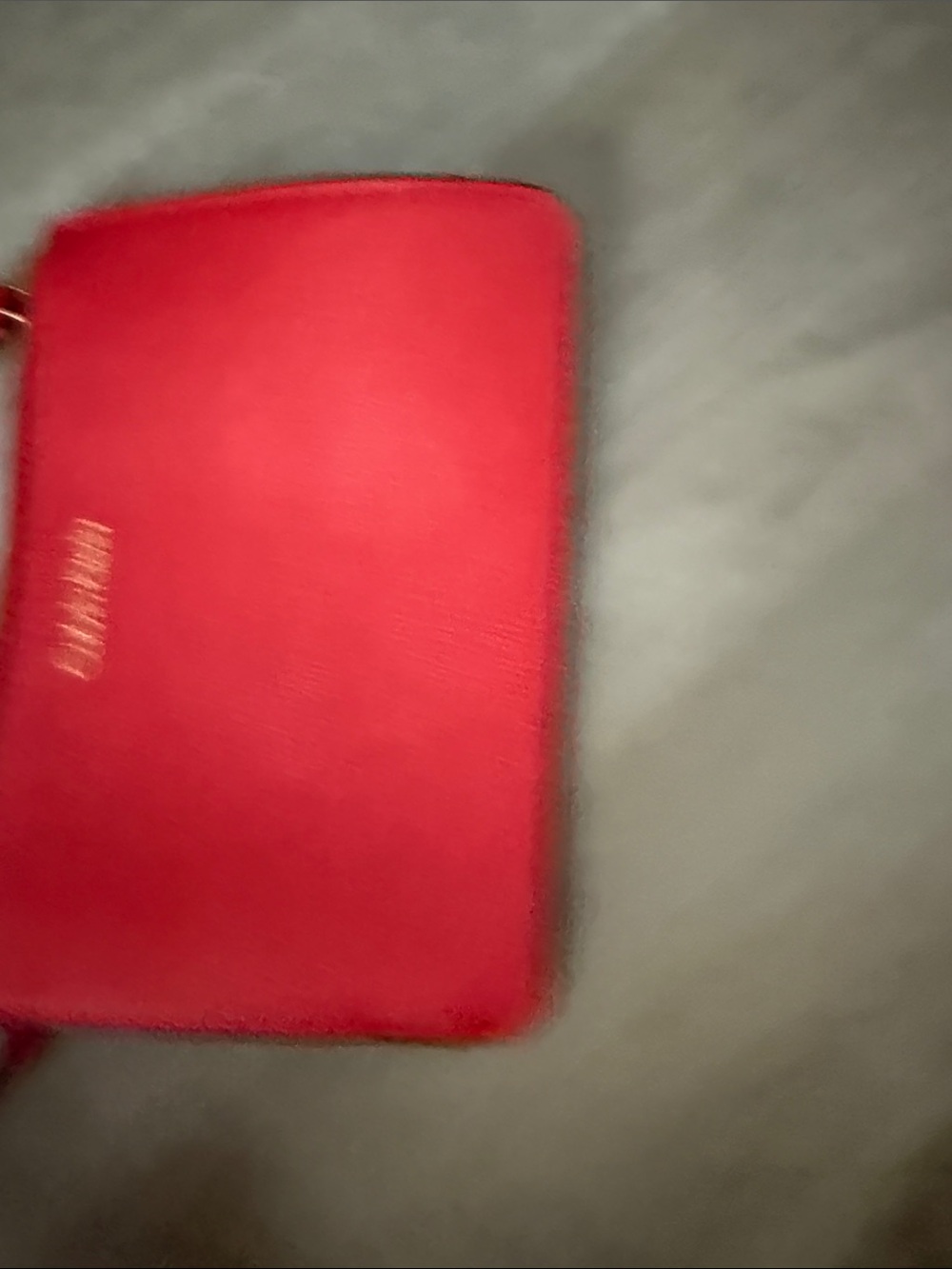 Calvin Klein Red Pebbled Small Vegan Leather Tote with Gold Hardware - Picture 3 of 5